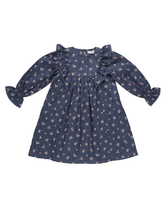 Early Sunday Baby & Toddler Dresses Ditsy Bouquet Navy / 4 Early Sunday Margot Dress - Ditsy Bouquet Navy