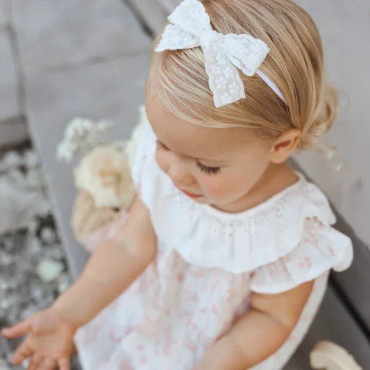 Elegant Baby Accessories Elegant Baby Eyelet Lace Bow 2 Pack