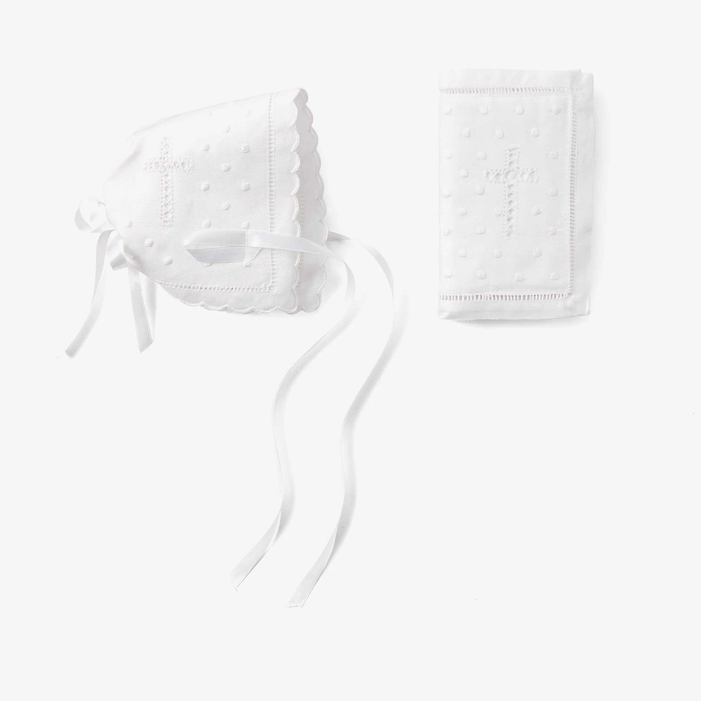 Elegant Baby Heirloom Baby Bonnet & Bible Christening Gift Set