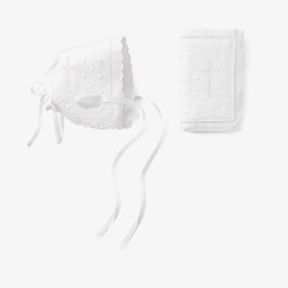 Elegant Baby Heirloom Baby Bonnet & Bible Christening Gift Set