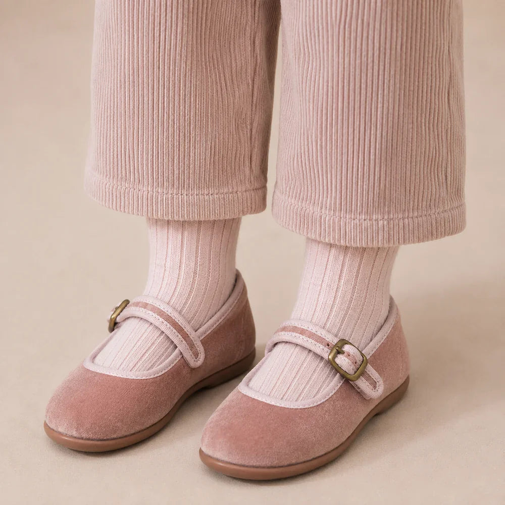 Elephantito Girls Shoes Elephantito Girls Isa Velvet Mary Jane - Pink