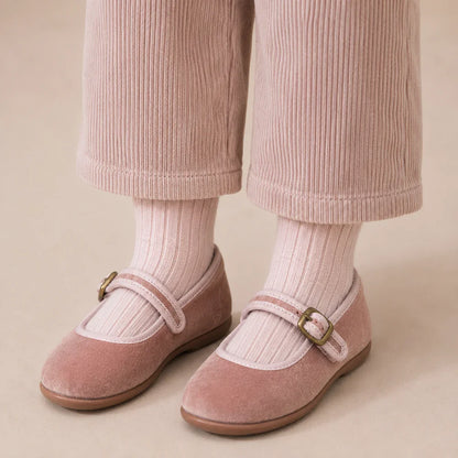 Elephantito Girls Shoes Elephantito Girls Isa Velvet Mary Jane - Pink