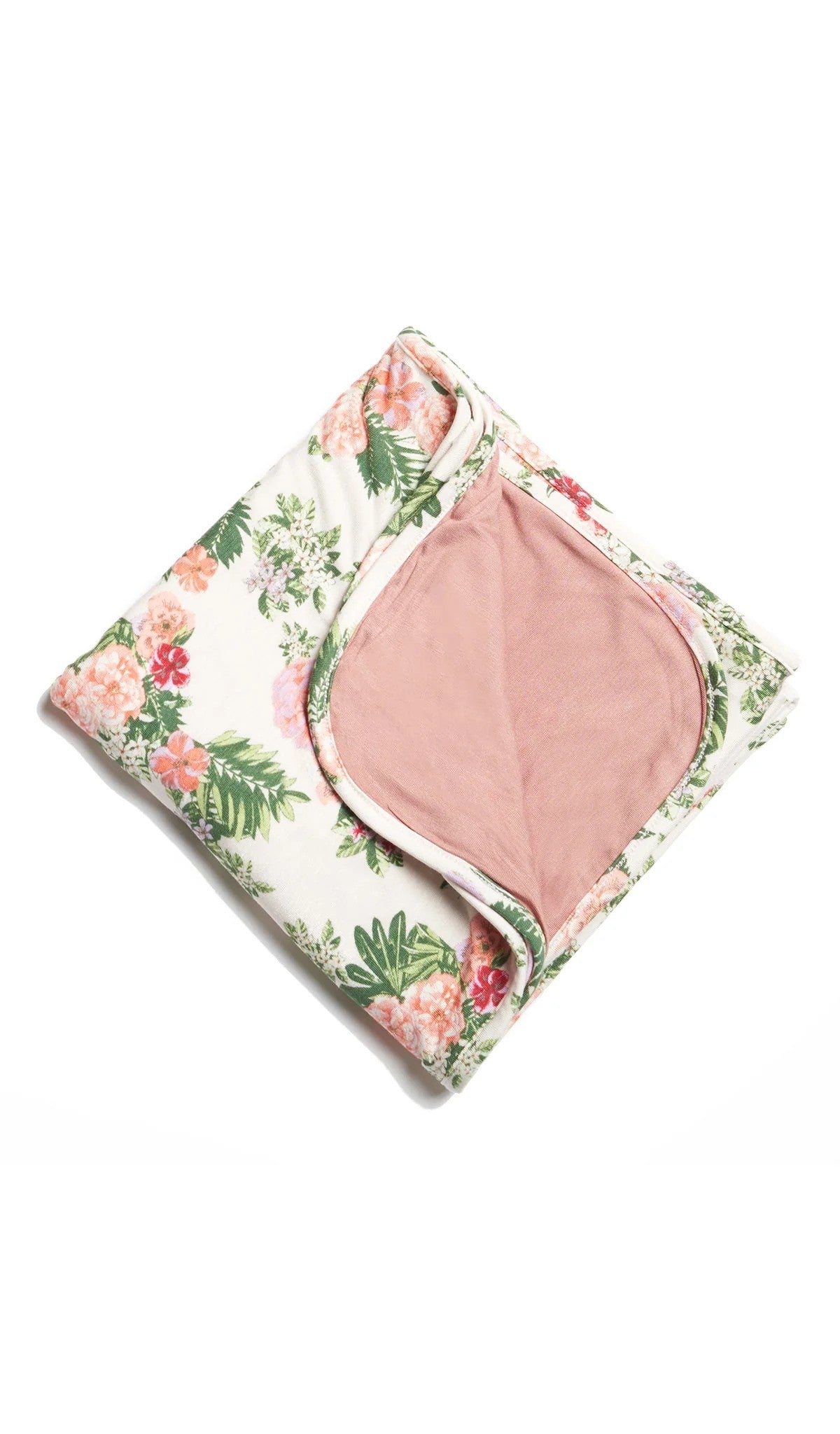 Everly Grey Swaddling Blanket Beige Floral