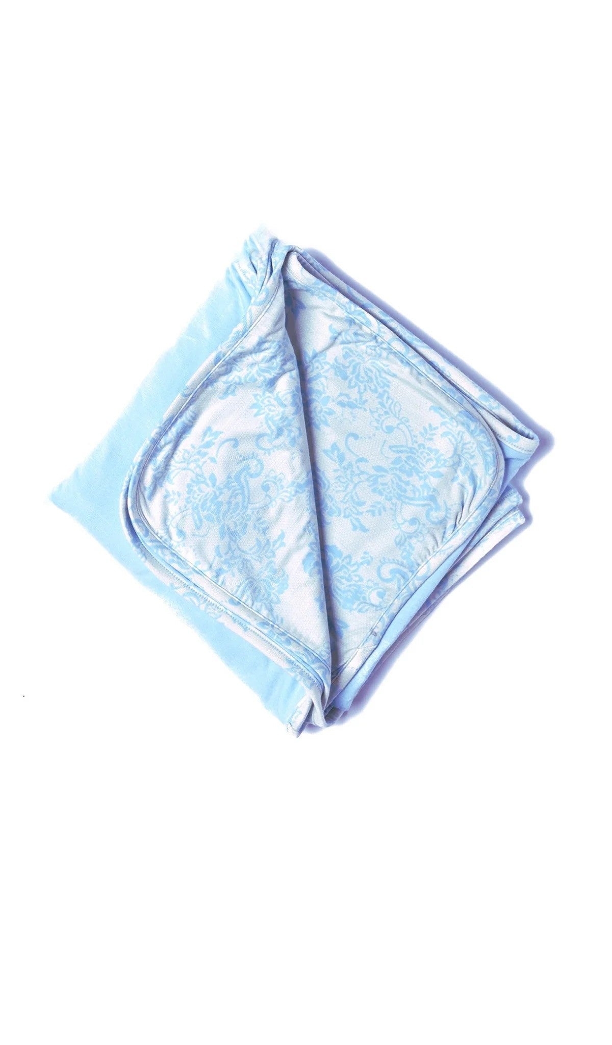Everly Grey Swaddling Blanket Blue Chantilly