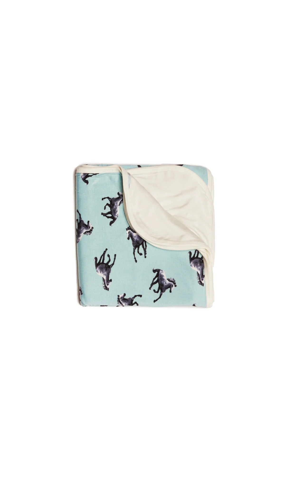 Everly Grey Swaddling Blanket Horse