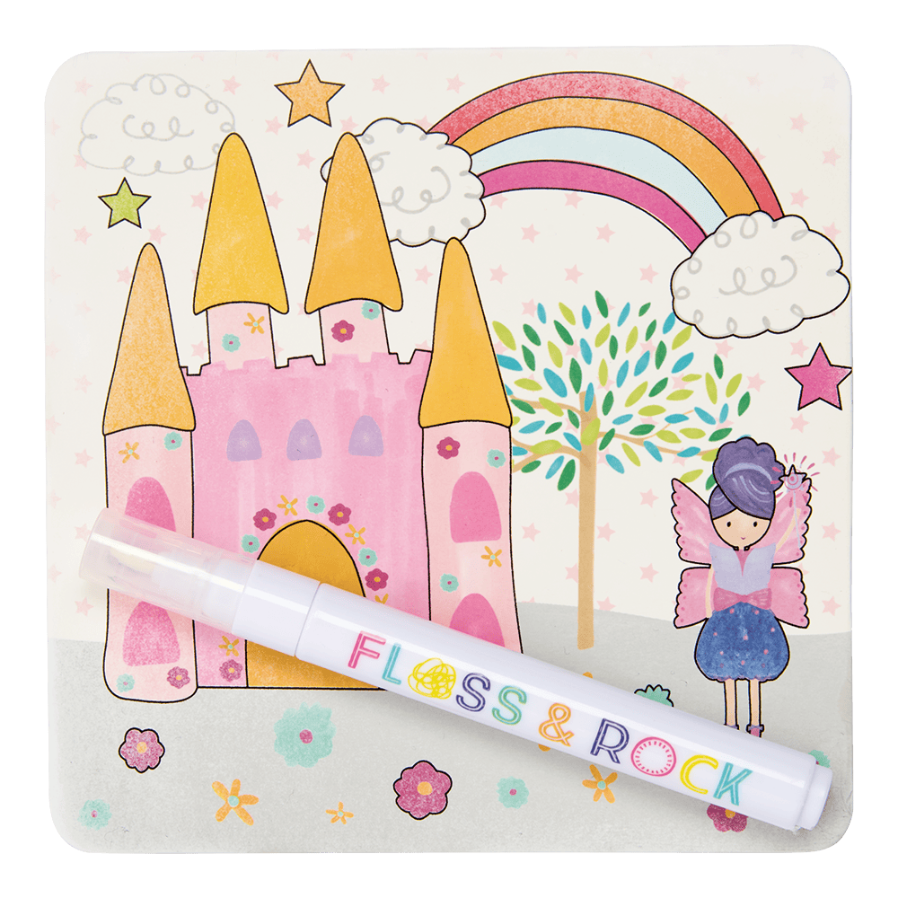 Floss & Rock Activity Sets Fairy Unicorn Magic Water Pen & Color-In Cards