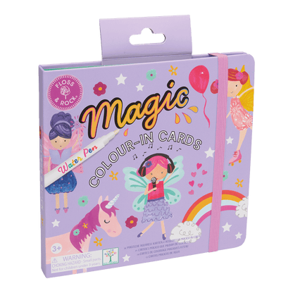 Floss & Rock Activity Sets Fairy Unicorn Magic Water Pen & Color-In Cards
