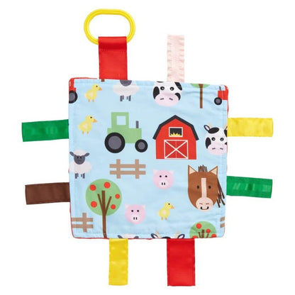 Farm Design Sensory Ribbon Tag Toy w/Crinkle