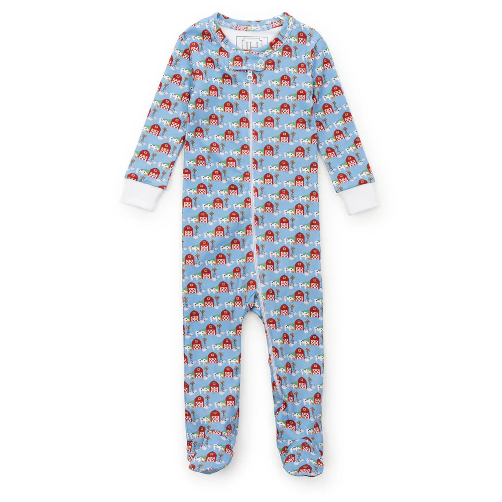 Lila and Hayes On the Farm Parker Zipper Pajama