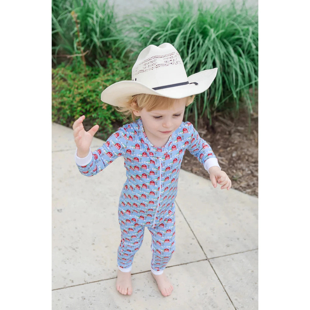 Lila and Hayes On the Farm Parker Zipper Pajama