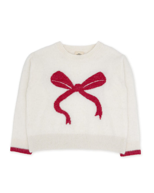 Feather 4 Arrow Girls Shirts Ivory / 6-7Y Feather 4 Arrow Camille Bow Sweater
