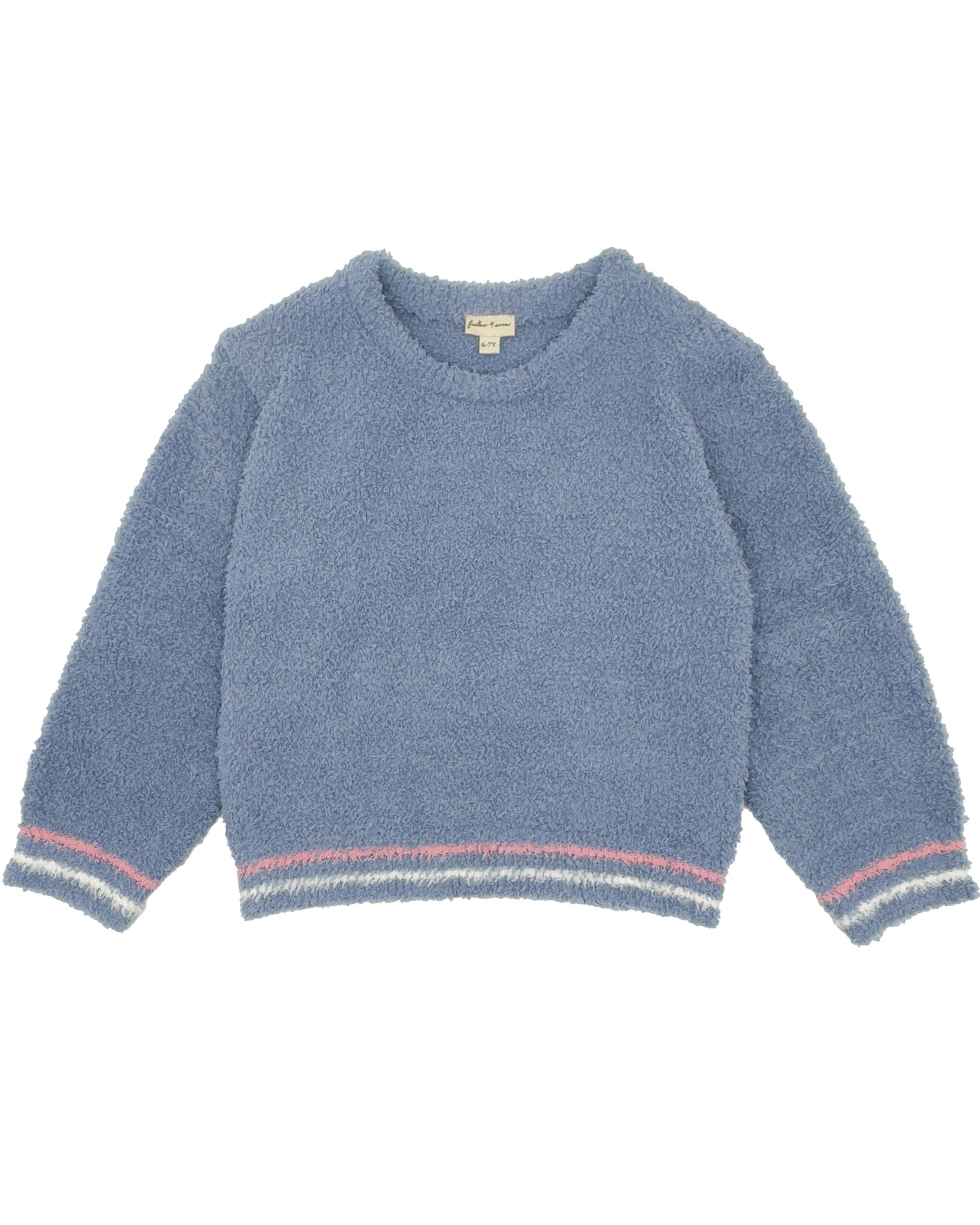 Feather 4 Arrow Dusty Blue / 6/7 Feather 4 Arrow Dreamer Knit Top - Dusty Blue