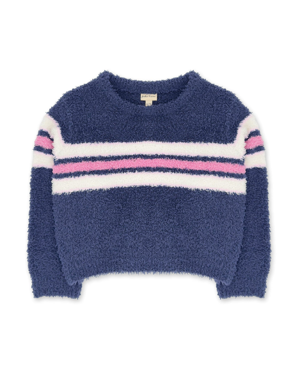 Feather 4 Arrow Girls Shirts Crown Blue / 6-7Y Feather 4 Arrow Dreamer Stripe Sweater - Crown Blue
