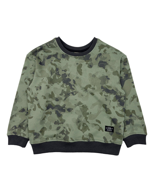 Feather 4 Arrow 4/5 Feather 4 Arrow Ryder Camo Sweatshirt - Oil Green