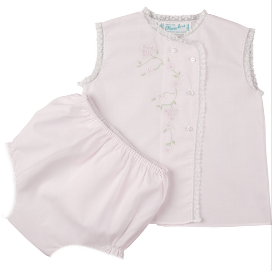 Feltman Brothers Apparel & Gifts Pink / 3 Mo Feltman Brothers Girls Floral Lace Diaper Set