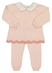 Feltman BrothersFeltman Brothers Girls Scalloped Contrast Trim Knit SetBabysupermarket