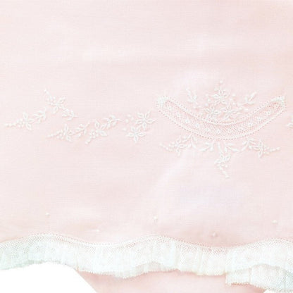 Feltman Brothers General Feltman Brothers Pink Receiving Blanket with Lace Trim