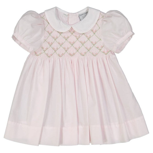 Feltman Brothers Rosebud Diamond Smocked Dress