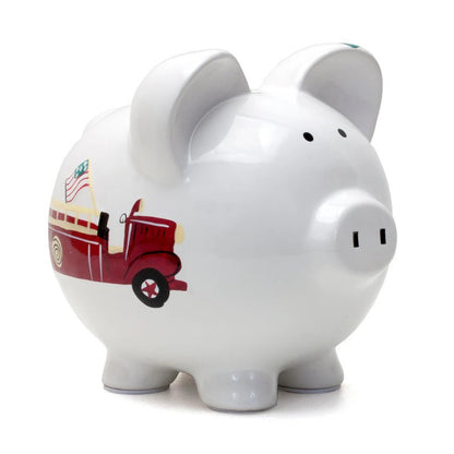Child To Cherish Firetruck Large Piggy Bank