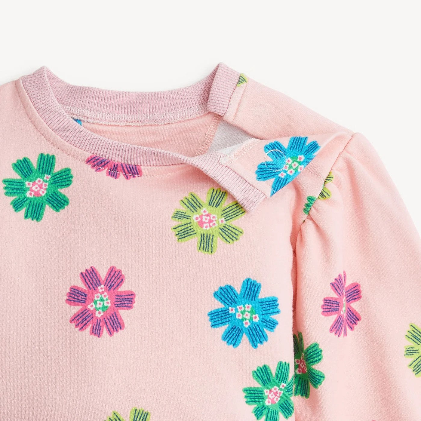 Magnetic Me Pink Floral French Terry Sweater TuTu Dress