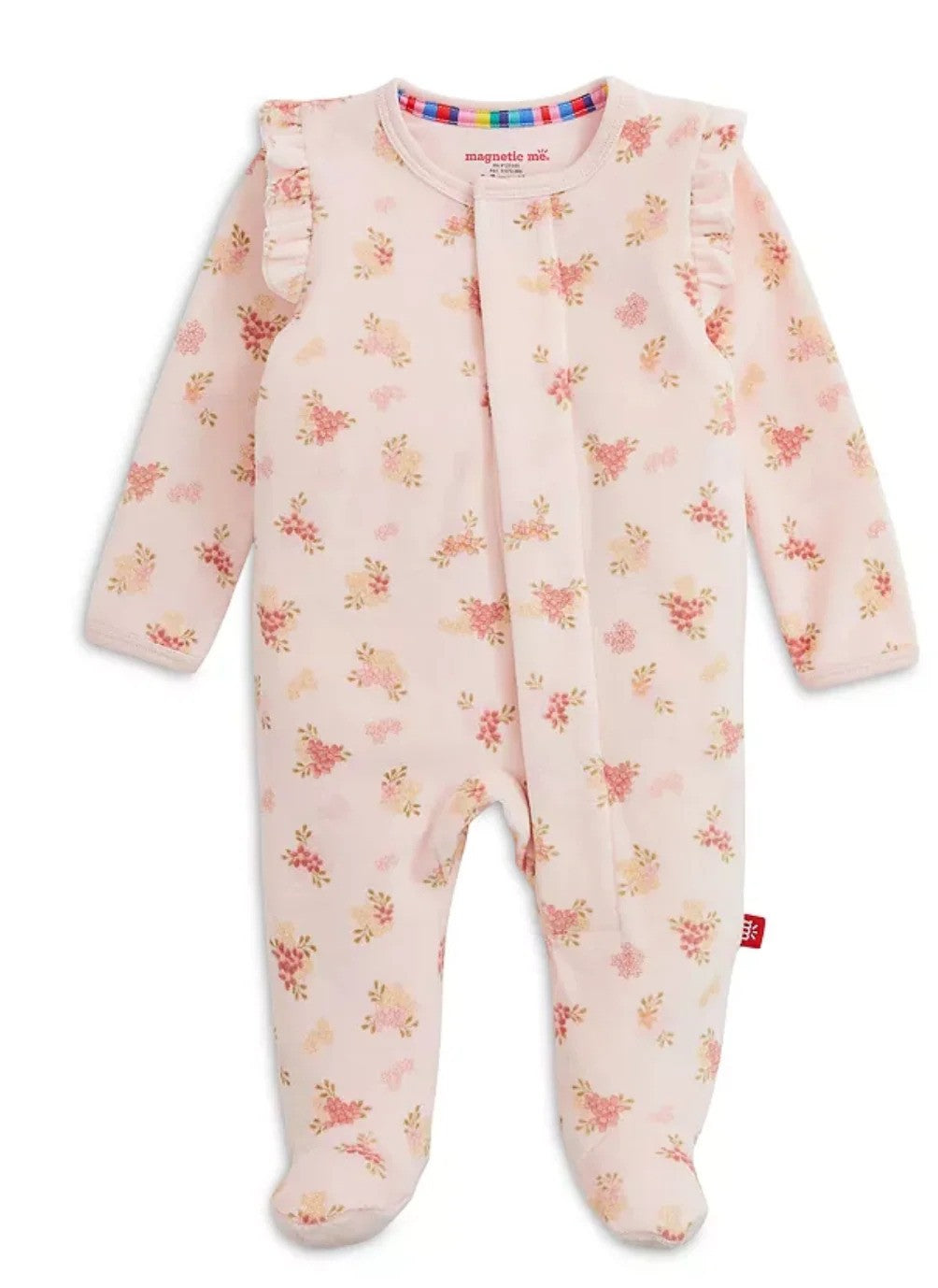 Magnetic Me Floral Girls Velour Footie