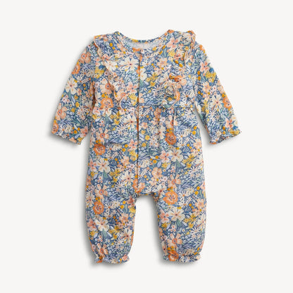 Magnetic Me Flora Magnetic Modal Baby Girls L/S Ruffle Romper