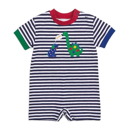 Florence Eiseman Boys Apparel / Outfits / Infant Navy / 12 Mo Florence Eiseman Boys Dog & Dinosaur Shortall