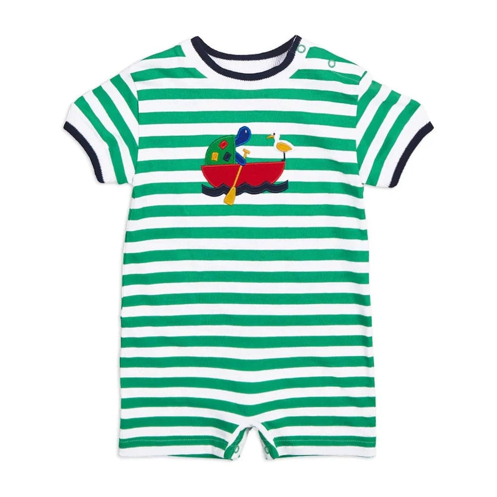 Florence Eiseman Boys Apparel / Outfits / Infant Green / 12 Mo Florence Eiseman Boys Turtle & Boat Shortall