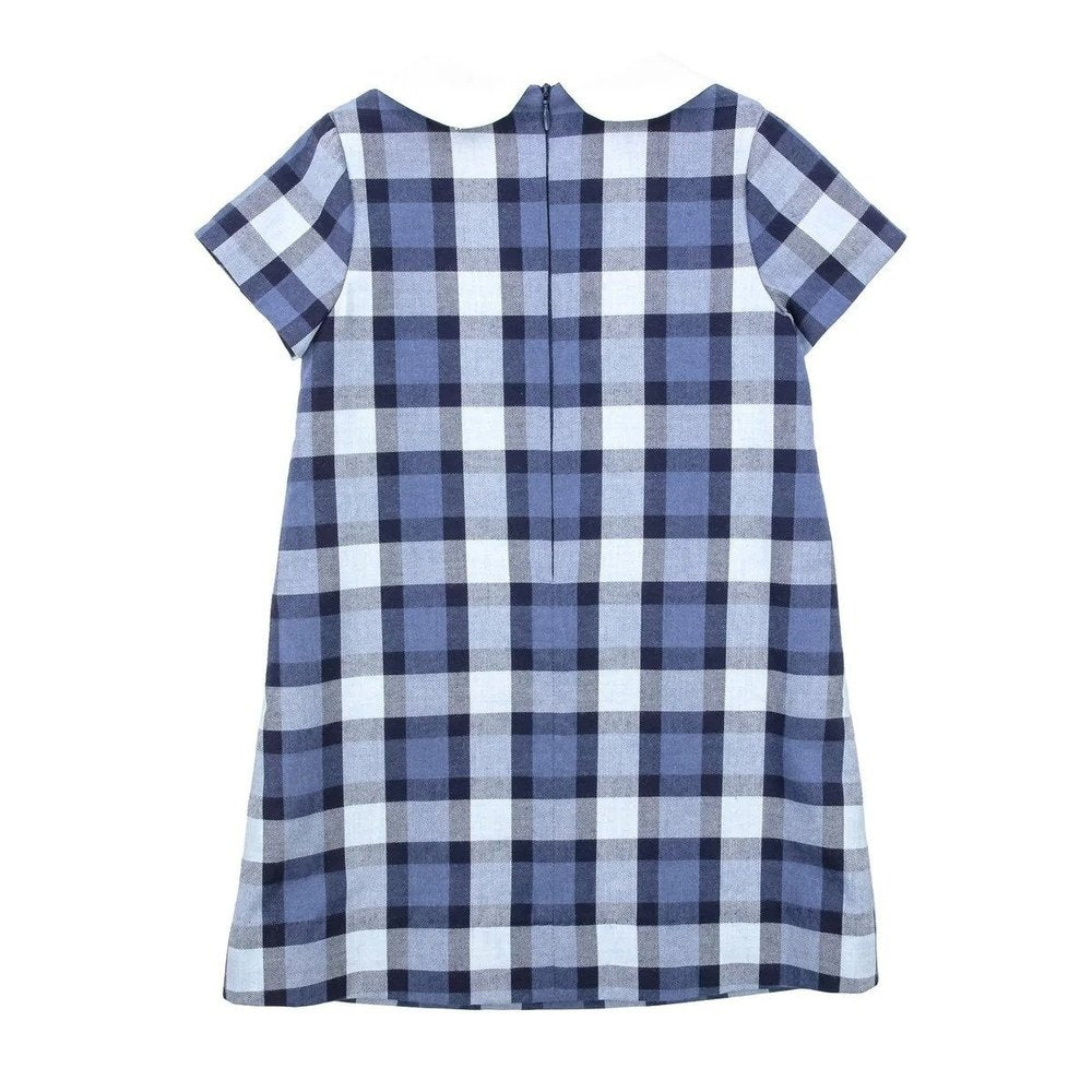 Florence Eiseman Dress Blues Plaid Dress with Pockets