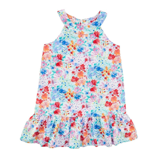 Florence Eiseman Floral Dress With Shirred Skirt