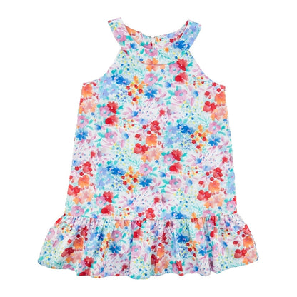 Florence Eiseman Floral Dress With Shirred Skirt