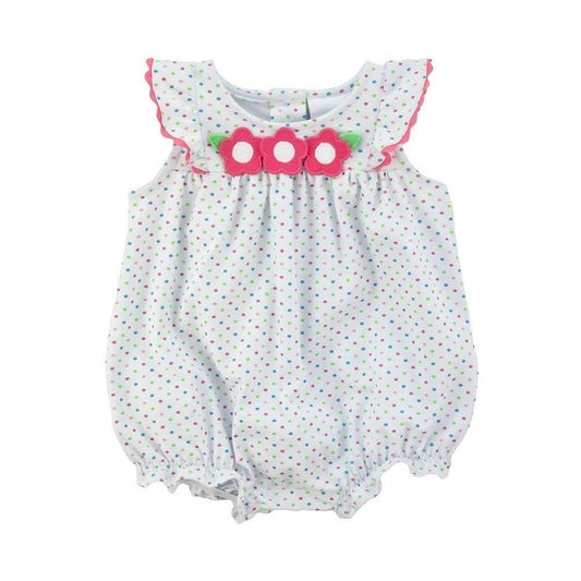 Florence Eiseman Multicolor Dot Knit Romper