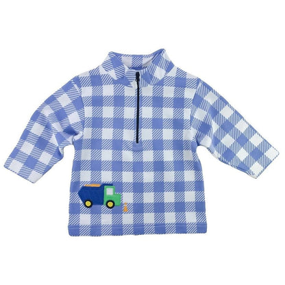 Florence Eiseman Toddler Blue / 2 Toddler Florence Eiseman Reach for the Stars Dump Truck Half Zip Shirt