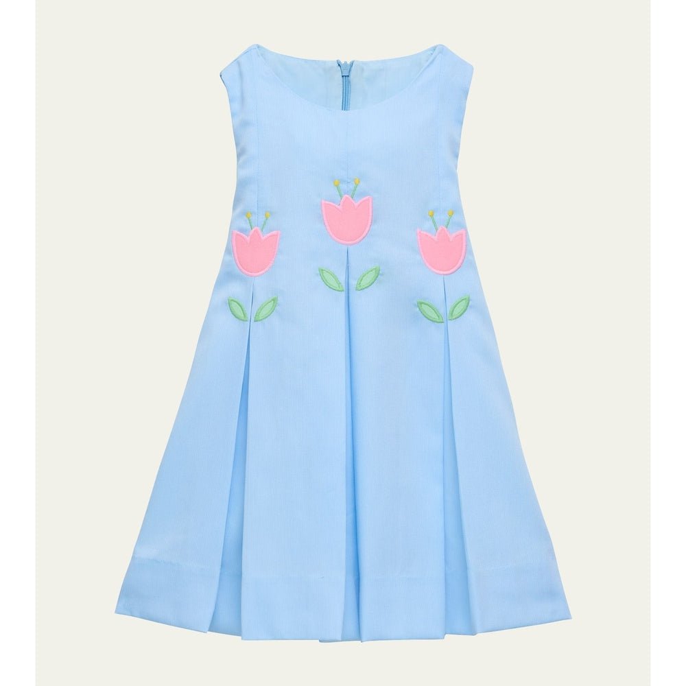 Florence Eiseman Girls Apparel / Dresses / Toddler Blue / 2 Toddler Florence Eiseman Tea Time Dress with Tulips