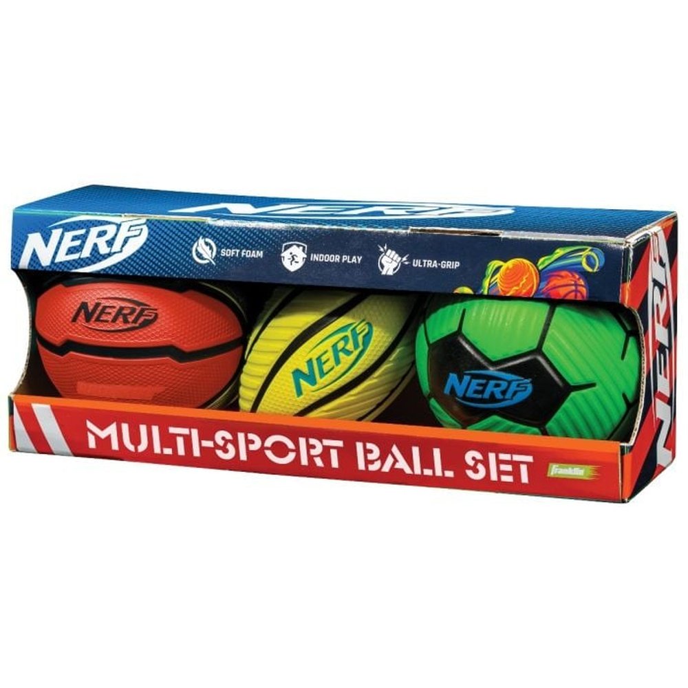 Franklin Sports NERF 3PK Mini Foam Ball Set