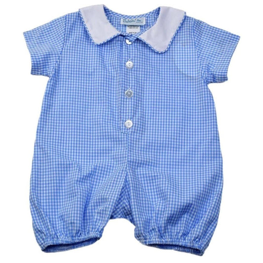 Funtasia Too Blue Check Romper