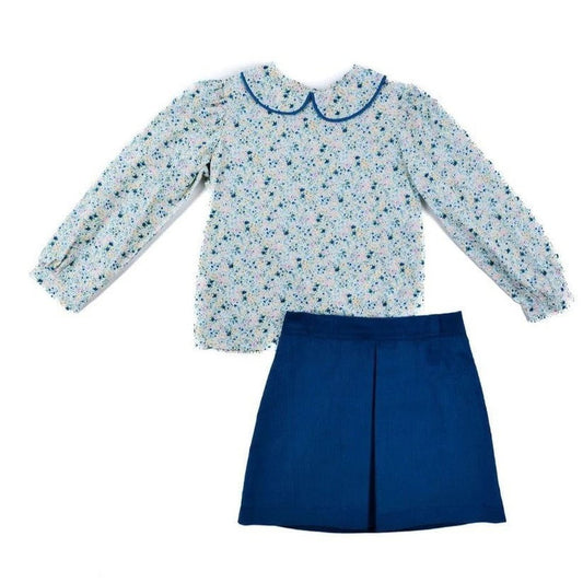 Funtasia Too Funtasia Too Blue Floral Skirt Set