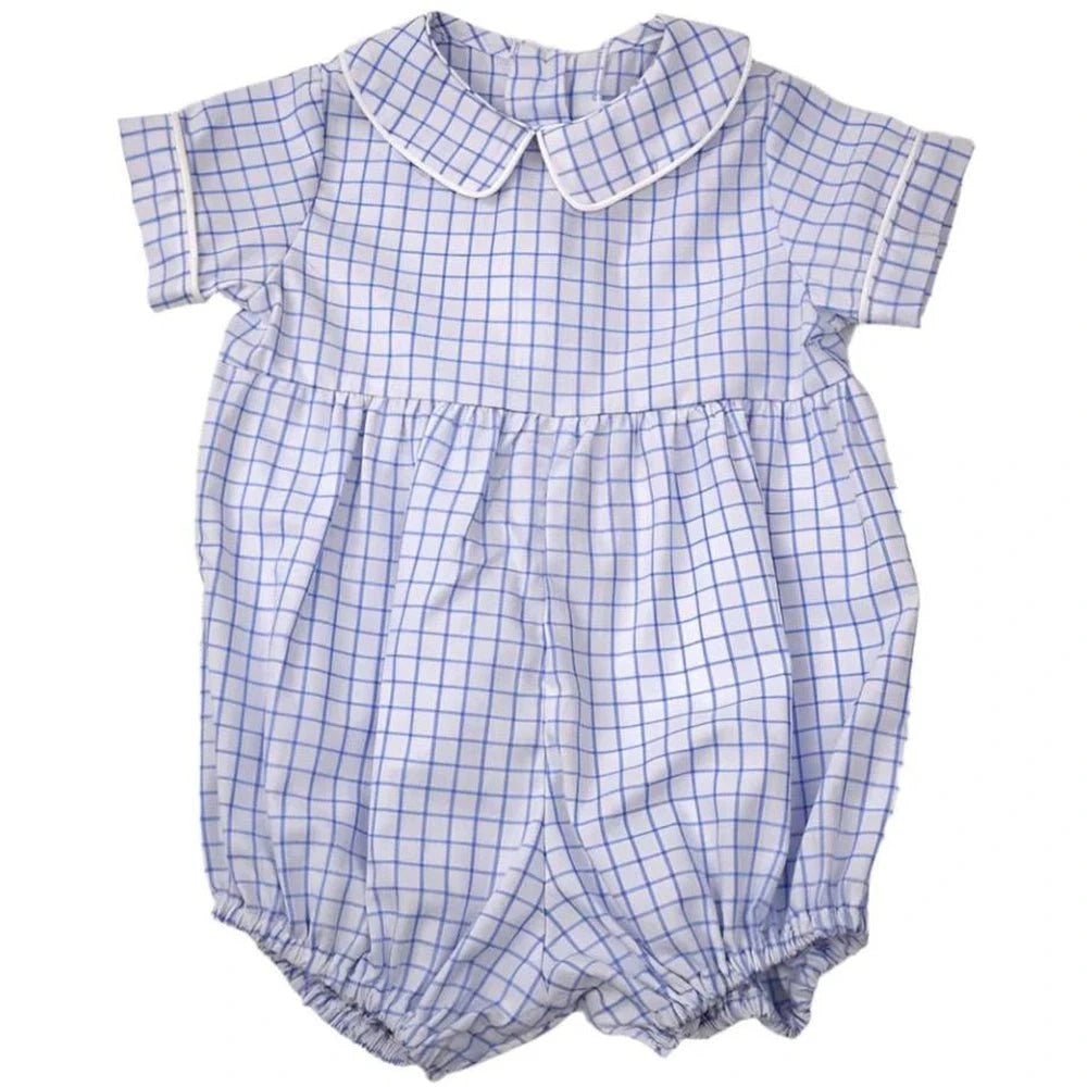 Funtasia Too Infant Blue / 3 Mo Funtasia Too Boys Blue Big Check Bubble