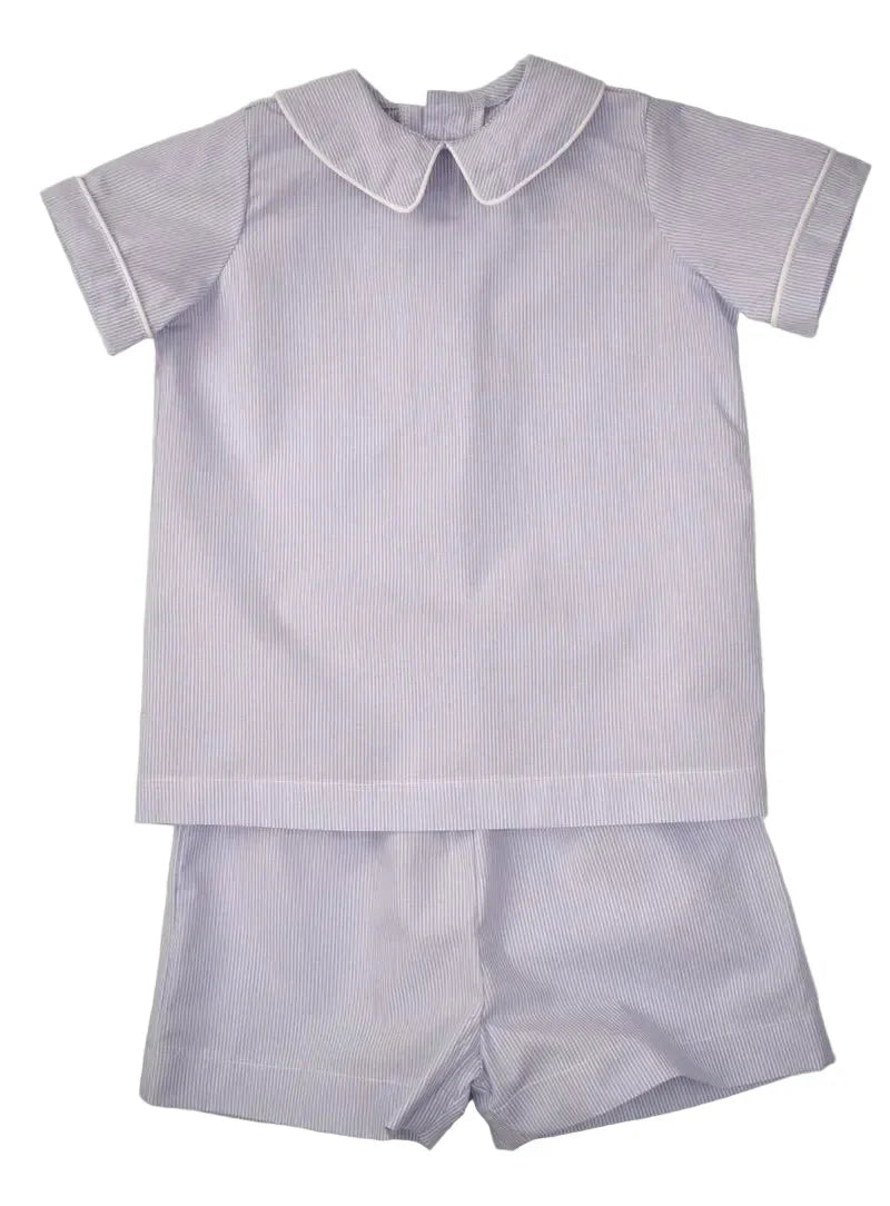 Funtasia TooFuntasia Too Boys Blue Stripe Dressy Short SetBabysupermarket