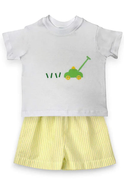 Funtasia Too Green/Yellow / 2 Toddler Funtasia Too Boys Lawn Mower Short Set