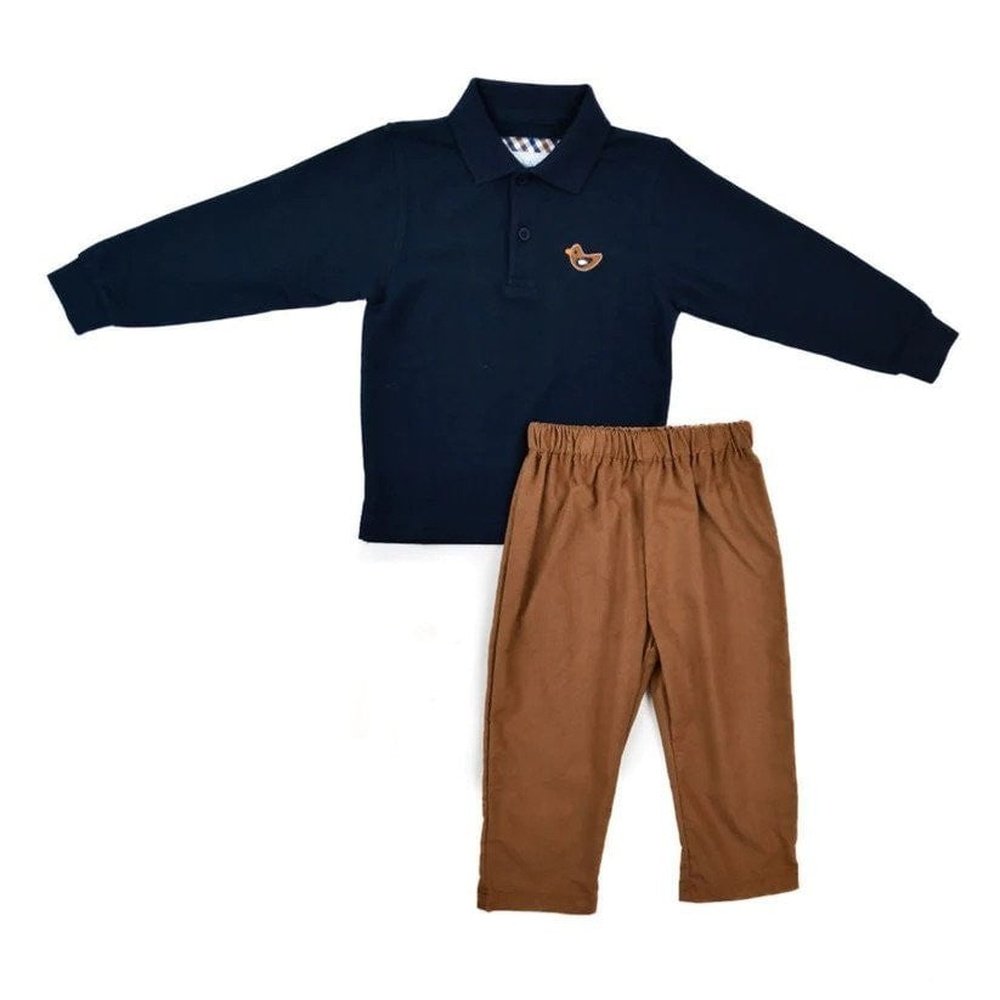 Funtasia Too Boys Navy Duck Polo