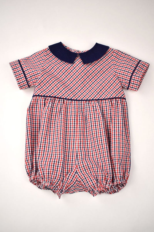 Funtasia Too Red & Navy / 3 Mo Funtasia Too Boys Red & Navy Plaid Bubble