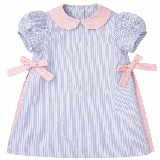 Funtasia TooFuntasia Too Girls Blue Stripe Dress with Pink Printed SidesBabysupermarket