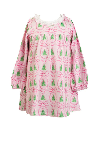 Proper Peony Girls Pink Tannenbaum Dress