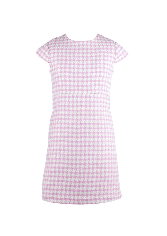 Gabby Tween Lilac / 5 Gabby Girls Lilac Houndstooth Isabella Shift Dress