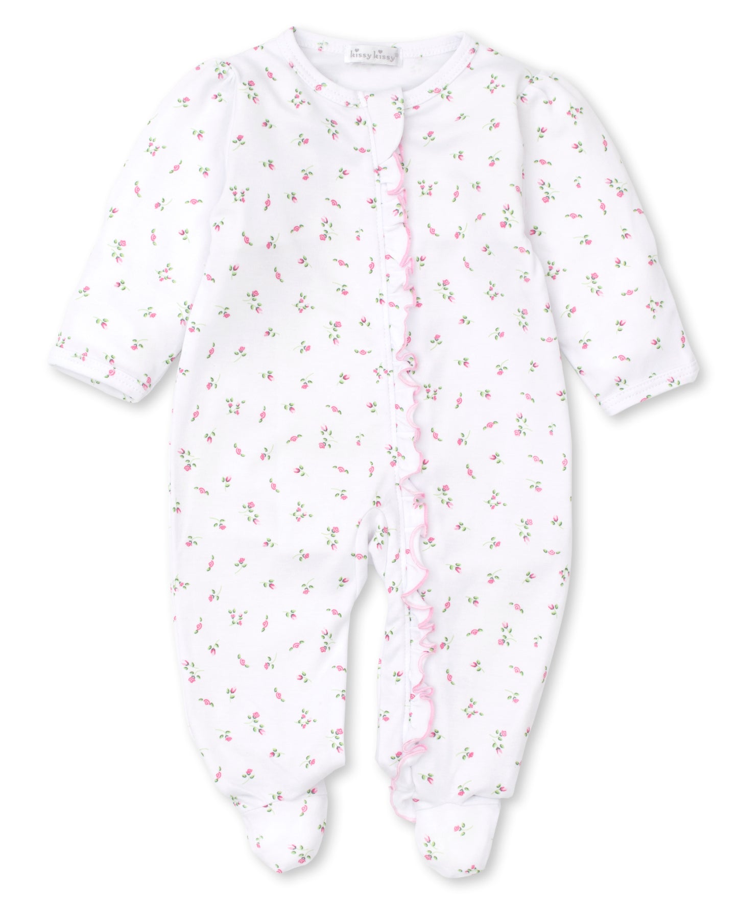 Kissy Kissy Garden Print Zipper Footie