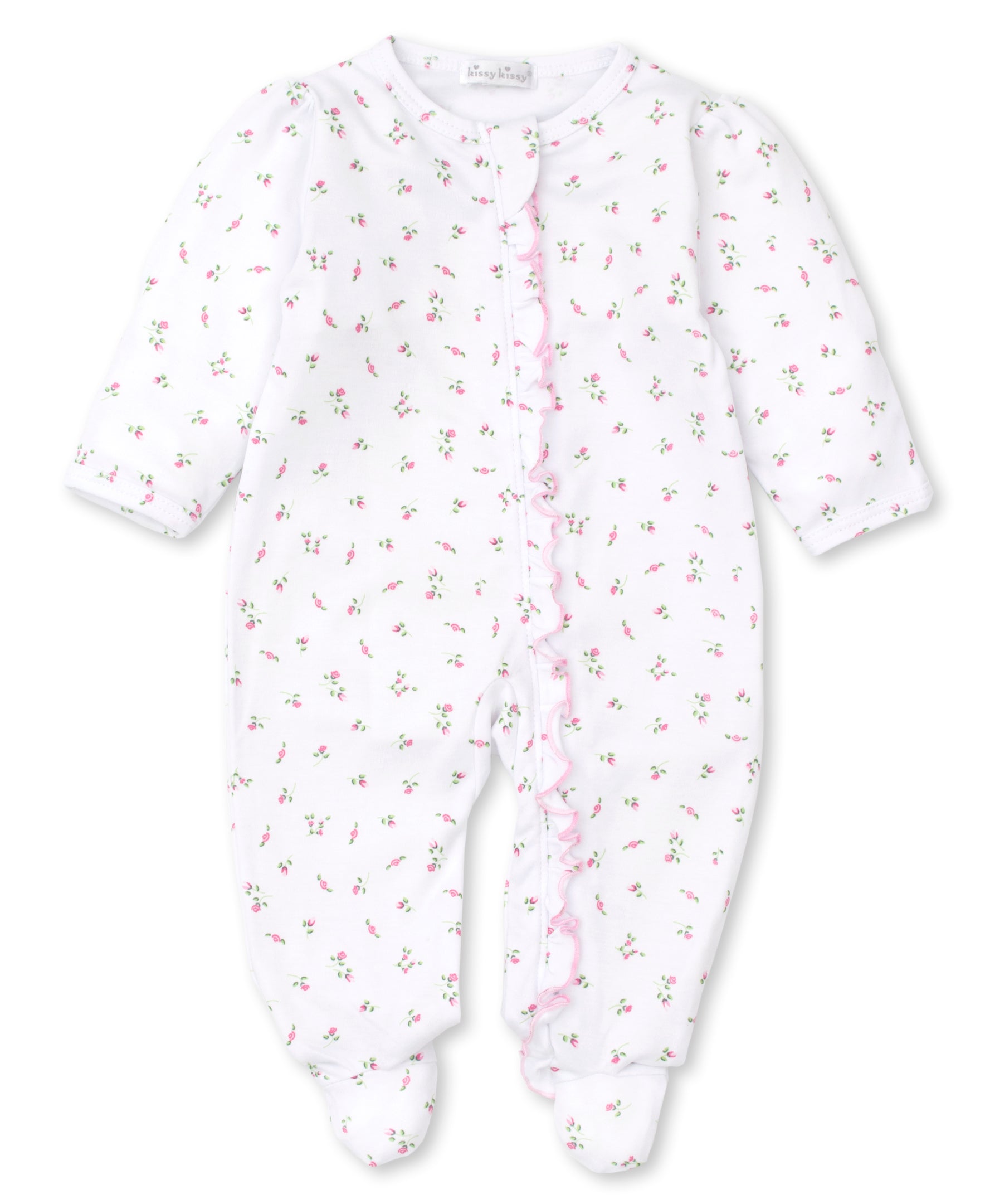 Kissy Kissy Garden Print Zipper Footie