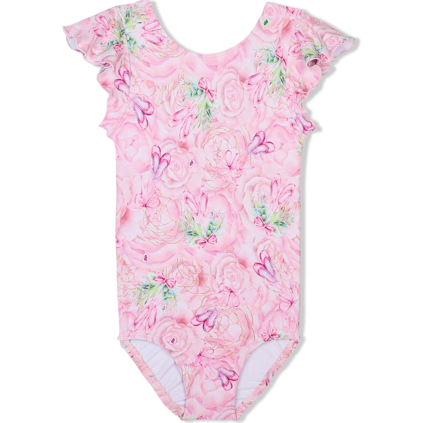Girl Power SportGirl Power Sport Ballet Bows Flutter Sleeve LeotardBabysupermarket