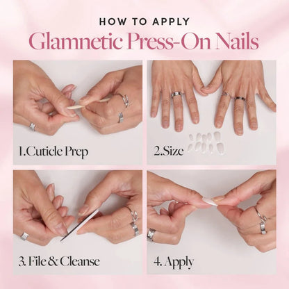 Glamnetic Press-On Nails - Flamingo Pink, Short Almond