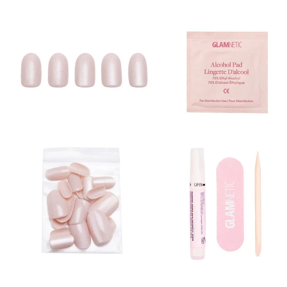 Glamnetic Press-On Nails - Pure Intentions Short Round